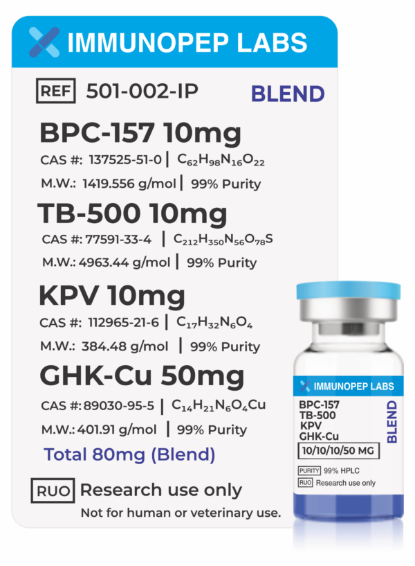 BPC-157, TB-500, KPV, GHK-Cu (Klow Blend)